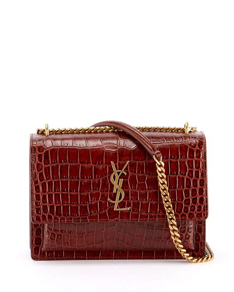 ysl mini bag sunset|ysl sunset bag medium croc.